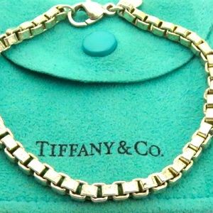 Authentic Tiffany & Co. Venetian Link Bracelet In 925 Sterling Silver 7.5”